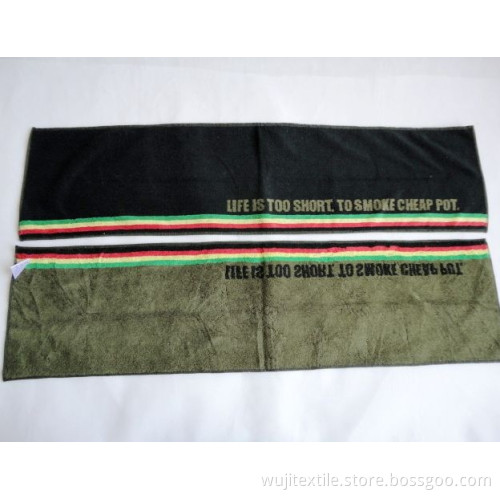 Super Absorbent Cotton Sports Towel with Printing (WJ-G829)